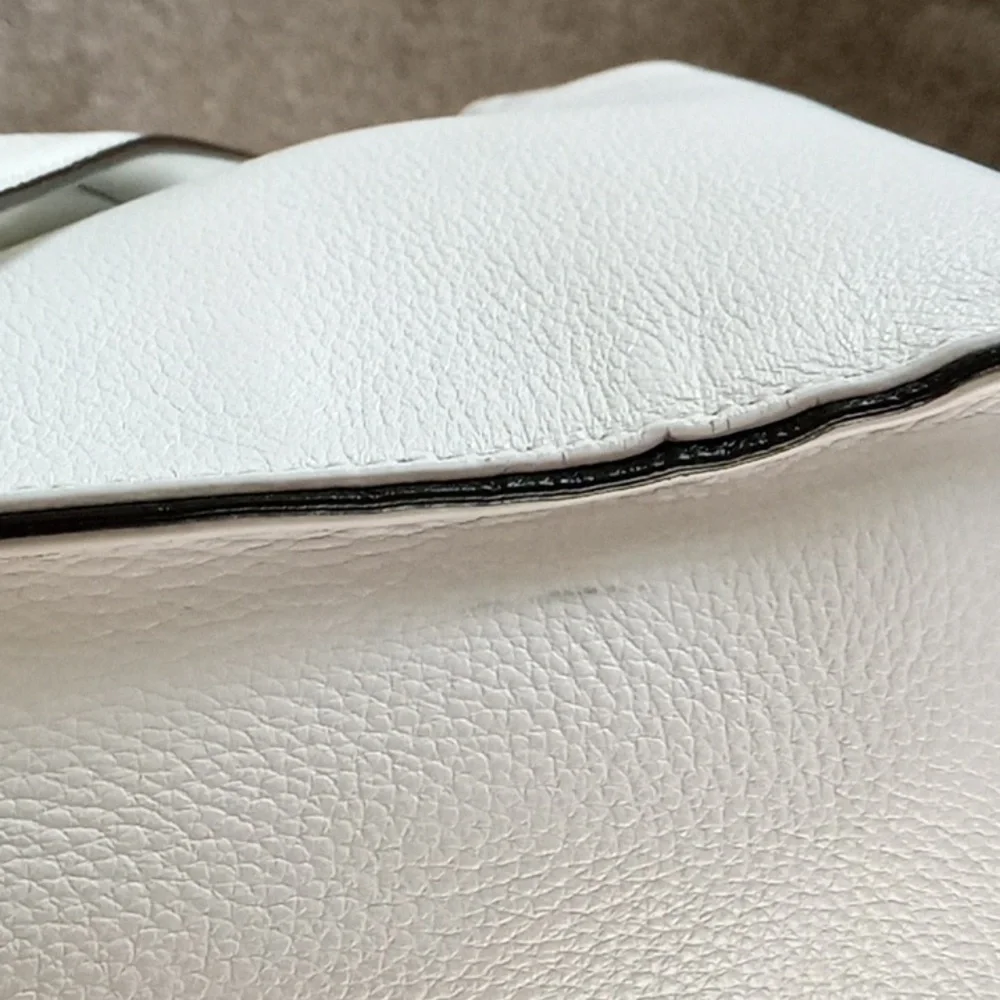 Michael Michael Kors White Leather Audrey Satchel